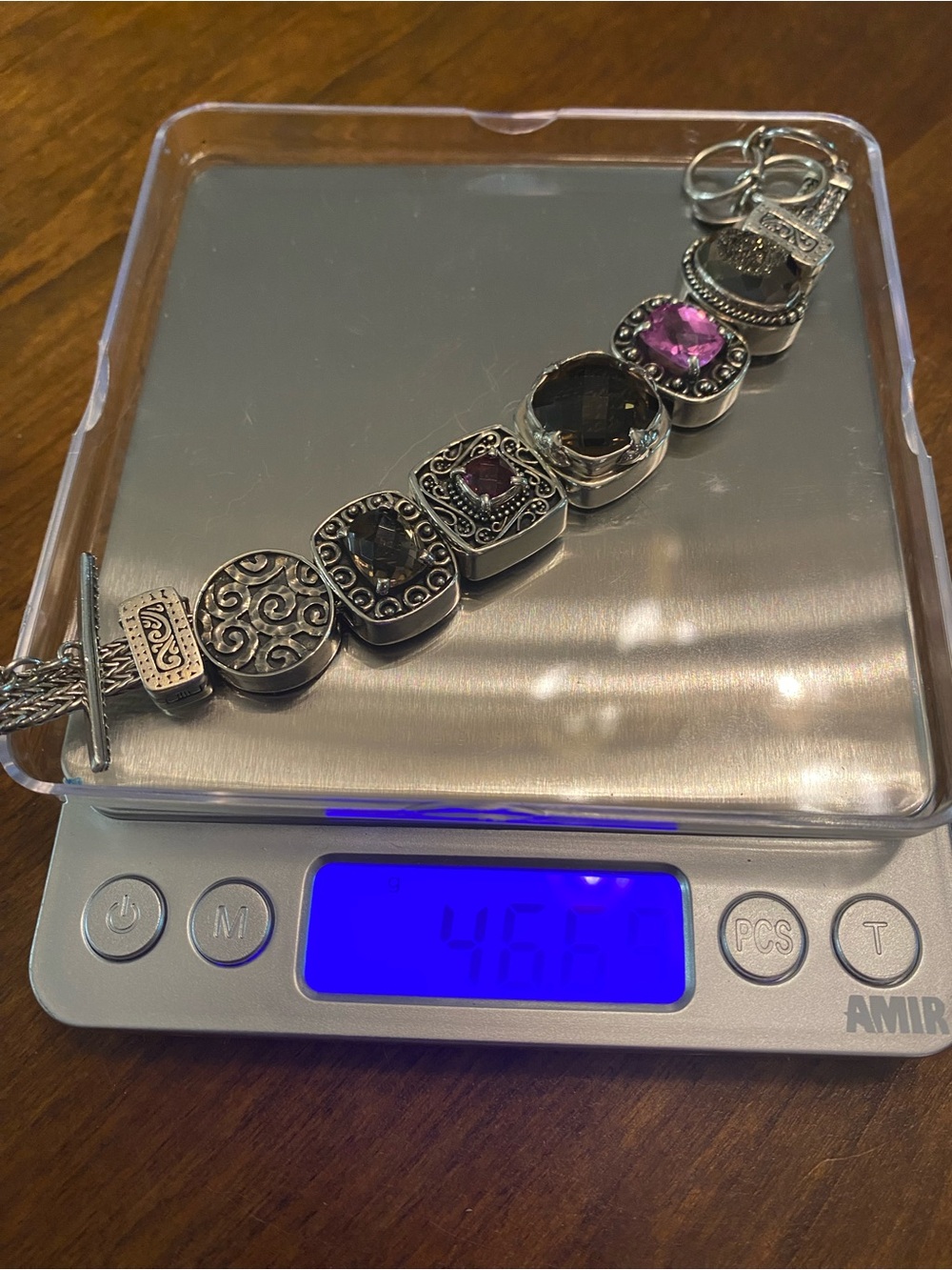 Lori Bonn Center of Attention Sterling Charm Bracelet 7 to 8 inches - Picture 6 of 7